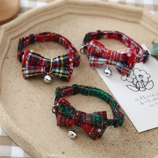 Collier de Noël pour Chien et Chat - Clochette Festive avec Nœud