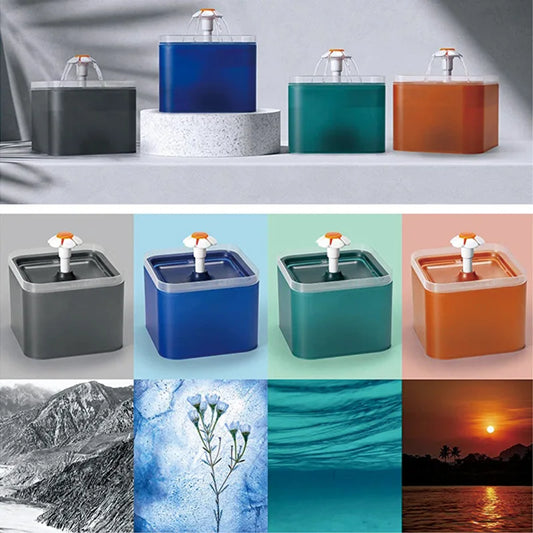 Fontaine à Eau Automatique pour Chat et Chien 2L avec LED USB