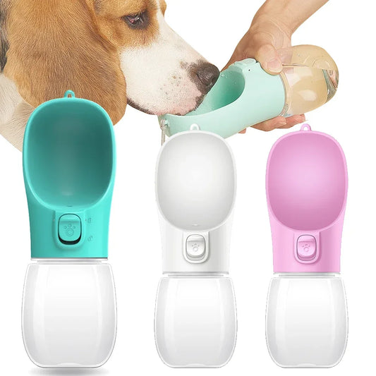Bouteille d'Eau Portable Moka - Distributeur 2-en-1 pour Chien