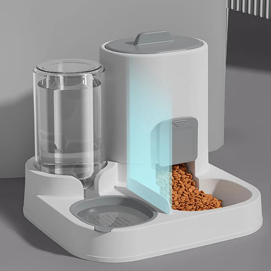 Gamelle Double Moka - Distributeur Eau & Nourriture 2-en-1