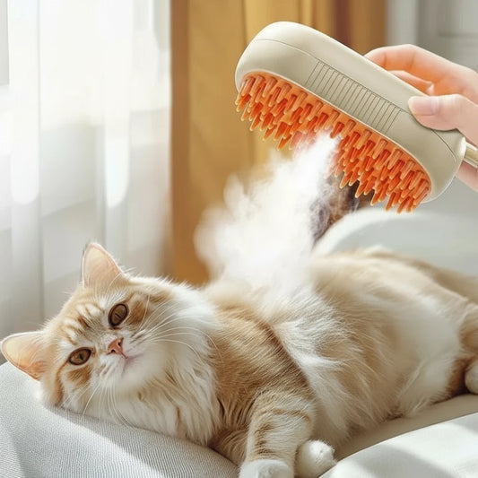 Brosse de Toilettage Anti-Poils Moka - Autonettoyante 3-en-1